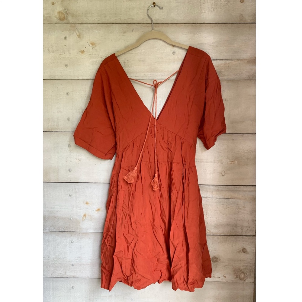 Dark pumpkin summer dress